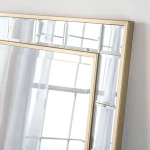 Yearn Full Length Brass Bevelled Mirror 173x81cm