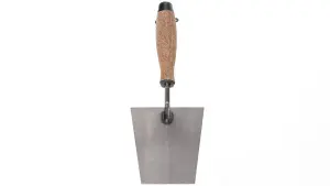 Toolty Bucket Trowel with Cork Handle 160mm Grinded Carbon Steel for Brickwork and Plastering Rendering Masonry DIY