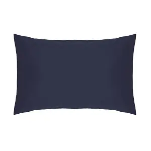 Belledorm Easycare Percale Housewife Pillowcase Navy (One Size)