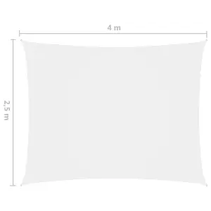 Berkfield Sunshade Sail Oxford Fabric Rectangular 2.5x4 m White