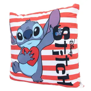 Lilo & Stitch Stripe Cushion Red/White/Blue (40cm x 40cm)