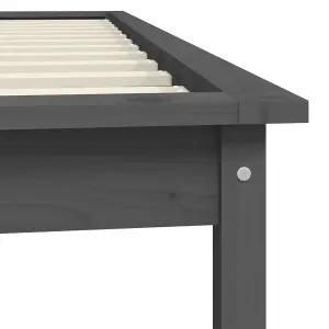 Berkfield Bed Frame Grey 100x200 cm Solid Wood Pine