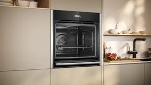 NEFF B54CR71N0B Built-in Pyrolytic Single Multi-function pyrolytic Oven - Black & stainess steel