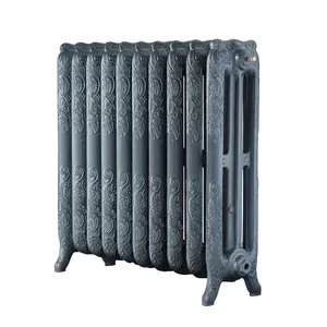 Arroll Montmartre Cast grey 3 Column Radiator, (W)834mm x (H)760mm