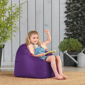 Veeva Kids Classic Bean Bag Chair Purple / 50cm H x 53cm W x 53cm D