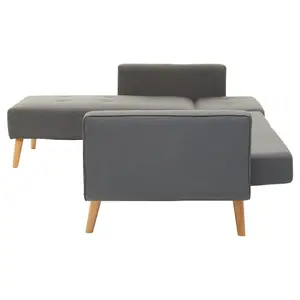 Interiors by Premier Hagen Grey Large Corner Sofa Bed