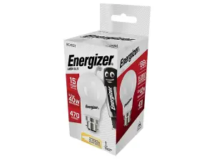 Energizer S8857 LED BC (B22) Opal GLS Non-Dimmable Bulb, Warm White 470 lm 5.5W ENGS8857