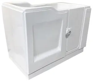 Lisna Waters Barbuda Square Right Hand Deep Soak Walk In Bath Easy Access 1220mm x 660mm