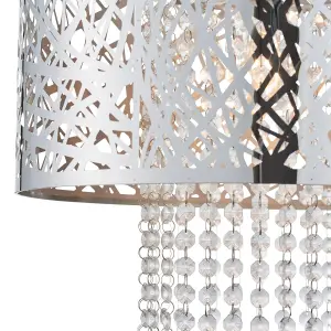 Minnie Polished Chrome Pendant Ceiling Light