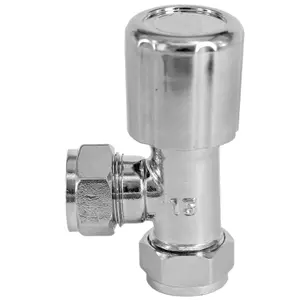 Tower Thermostatic Radiator Valve Angled TRV Rad Lockshield Chrome Valves Set