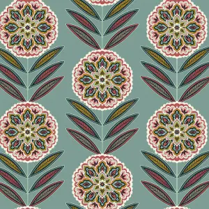 Galerie Mulberry Tree Blue Multicoloured Floral Wallpaper Roll