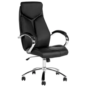 Office Chair Faux Leather Black FORMULA