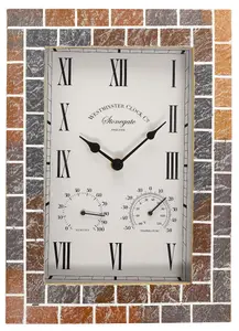 Smart Garden Stonegate Quad Wall Clock, Thermometer and Humidity - 15" Diameter