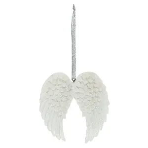 Double Glitter Angel Wing Hanging Decoration