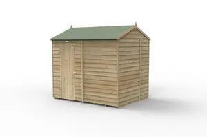 4LIFE Reverse Apex Shed 8x6 - Single Door - No Windows