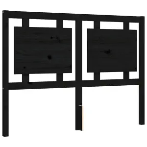 Berkfield Bed Frame with Headboard Black 120x200 cm Solid Wood