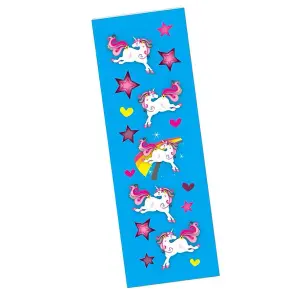 Amscan Unicorn Sticker Sheet Blue/White/Pink (One Size)