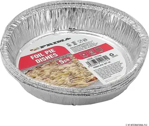 Pack Of 40 Foil Pie Dish Aluminium Round Foil Pans Disposable Foil Baking Trays Ideal For Baking All Types Of Pies & Bakes