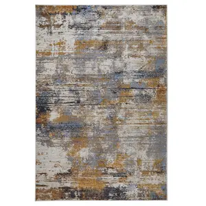 Modern Easy to Clean Multicoloured Abstract Rug for Living Room & Bedroom-200cm X 285cm