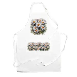 Purely Home  Garden Flowers Daisies Apron - Floral Gifts for Her - Cooking & Baking