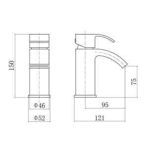 Rinse Bathrooms Waterfall Bathroom Basin Tap Sink Mixer Faucet Chrome