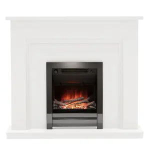 Be Modern Chelford White Inset Electric Fire suite