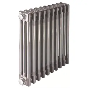 Acova Raw metal 3 Column Radiator, (W)1226mm x (H)600mm