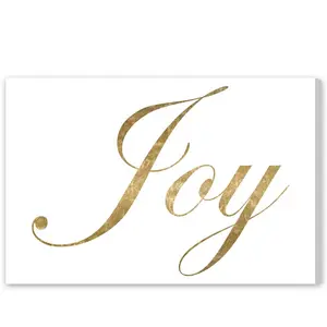 Joy Gold - Wrapped Canvas Print 25cm H x 38cm W x 4cm D