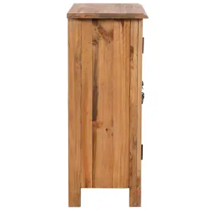 Berkfield Bathroom Side Cabinet Solid Recycled Pinewood 59x32x80 cm