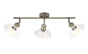 Northwich Satin Nickel effect 3 Light Spotlight