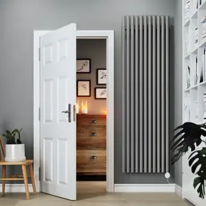 Terma 230V 1.5kW Salt n Pepper Smart Vertical Oil-filled radiator