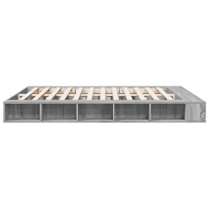 Berkfield Bed Frame without Mattress Grey Sonoma 200x200 cm