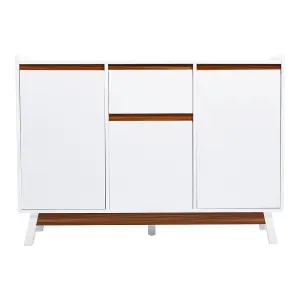 White Storage Sideboard with Drawer W 1200 x D 400 x H 860 mm