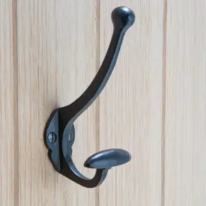 Hammer & Tongs - Bowler and Coat Hook - W45mm x H130mm - Black