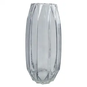 30cm Clear Contemporary Glass Vase