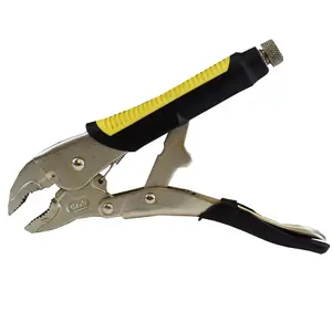 10" Curved Jaw Locking Pliers Adjustable Vise Vice Mole Grips Rubber Handles