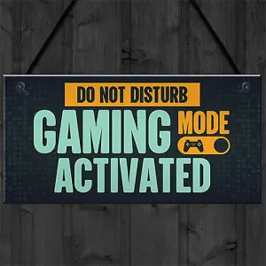 Red Ocean Gaming Room Door Sign Do Not Disturb Funny Gaming Sign For Boys Bedroom Gamer Gifts For Son Brother Christmas Birthday