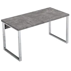 Sydney Wooden Laptop Desk In Concrete Effect With Chrome Frame