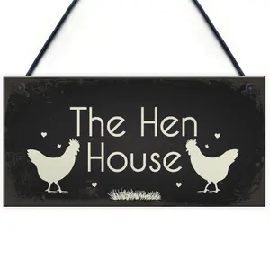 Red Ocean Funny Hen Cockerel Rooster Plaque Sign Chicken Cock Hen House Coop Egg Garden Gift