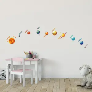 Walplus Colourful Solar System Kids Sticker PVC Orange