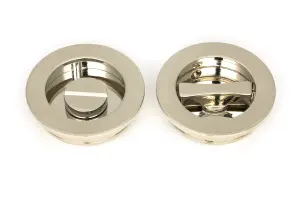 From The Anvil Polished Nickel 60mm Plain Round Pull - Privacy Set