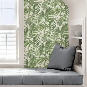 NuWallpaper SLW3405 Urban Oasis Self Adhesive Wallpaper, Green