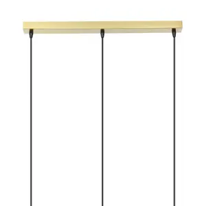 GoodHome Lybia Satin Brass 3 Lamp LED Pendant ceiling light, (Dia)740mm