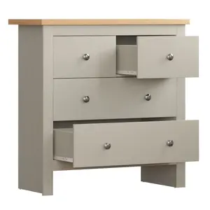 Vida Designs Arlington Grey 2+2 Drawer Chest (H)810mm (W)790mm (D)350mm