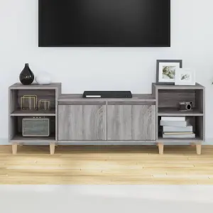 Berkfield TV Cabinet Grey Sonoma 160x35x55 cm Engineered Wood