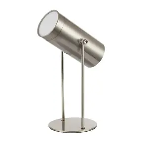 Modern Satin Nickel Adjustable Tiltable Rechargeable LED Table/Desk/Floor Lamp