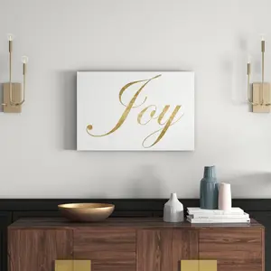 Joy Gold - Wrapped Canvas Print 25cm H x 38cm W x 4cm D