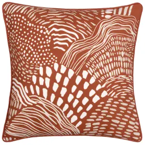 Hoem Nola Abstract Piped Feather Rich Cushion