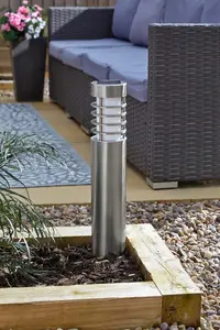 Smart Garden Orion Stainless Steel Solar Stake Bollard Post Light Super Bright