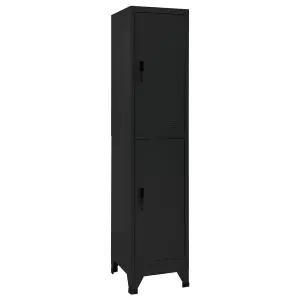 Berkfield Locker Cabinet Black 38x45x180 cm Steel